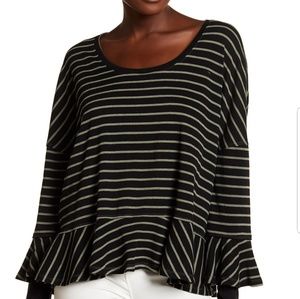 SALE ! NWT Free People Bell Sleeve Crop Top Hi Lo